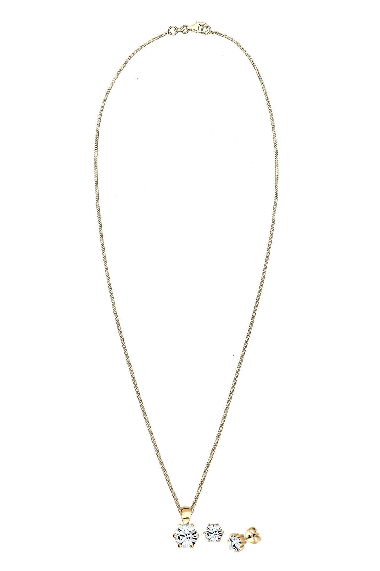 ELLI Schmuckset mit Kristallen von Swarovski® 925 Sterling Silber Gold, Bild 1
