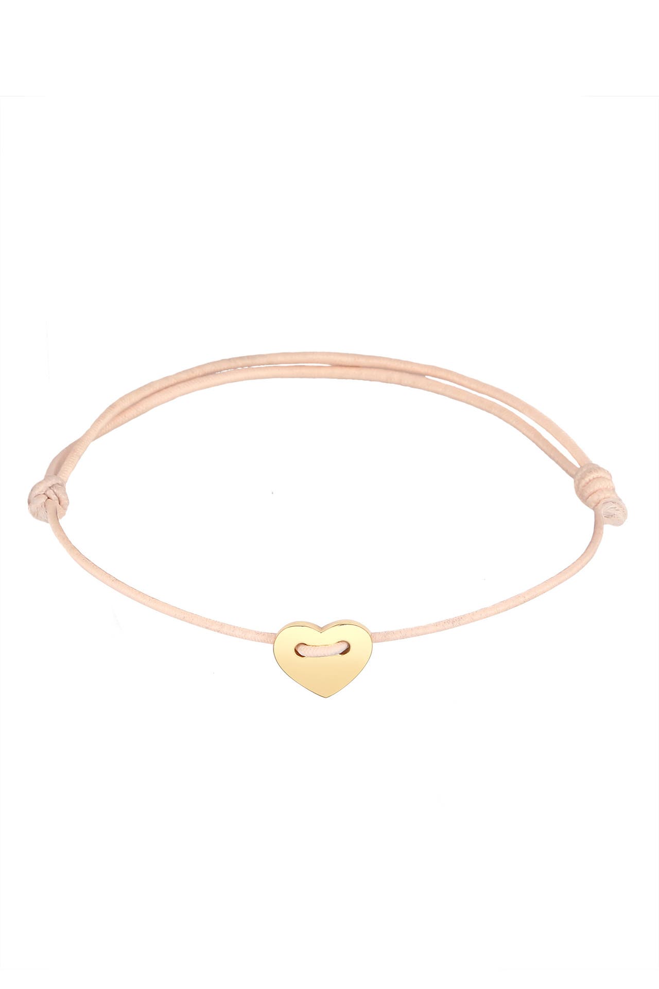 ELLI Armband Herz Liebe Textilband Trend 925 Silber vergoldet Gold, Bild 1