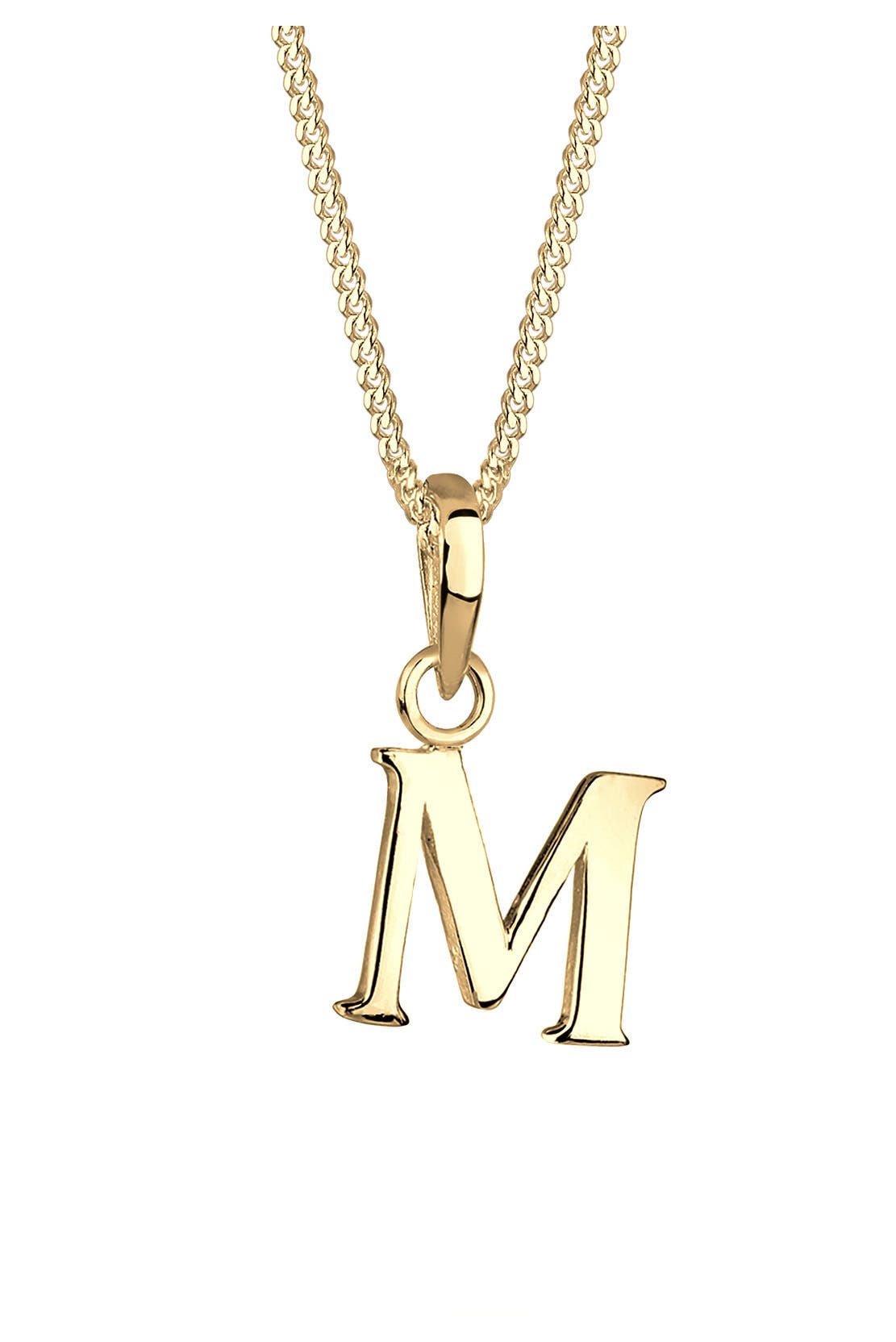 ELLI Kette Letter M 925 Sterling Silber vergoldet Gold, Bild 1