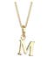 Kette Letter M 925 Sterling Silber vergoldet Gold