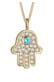 Kette Hamsa Hand der Fatima Zirkonia 925 Silber Hellblau