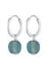 Ohrringe Creole Recyceltes Glas Bead Einhänger 925 Silber Silber