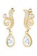 Ohrringe Ornament Tropfen Festlich Zirkonia 925 Silber Gold
