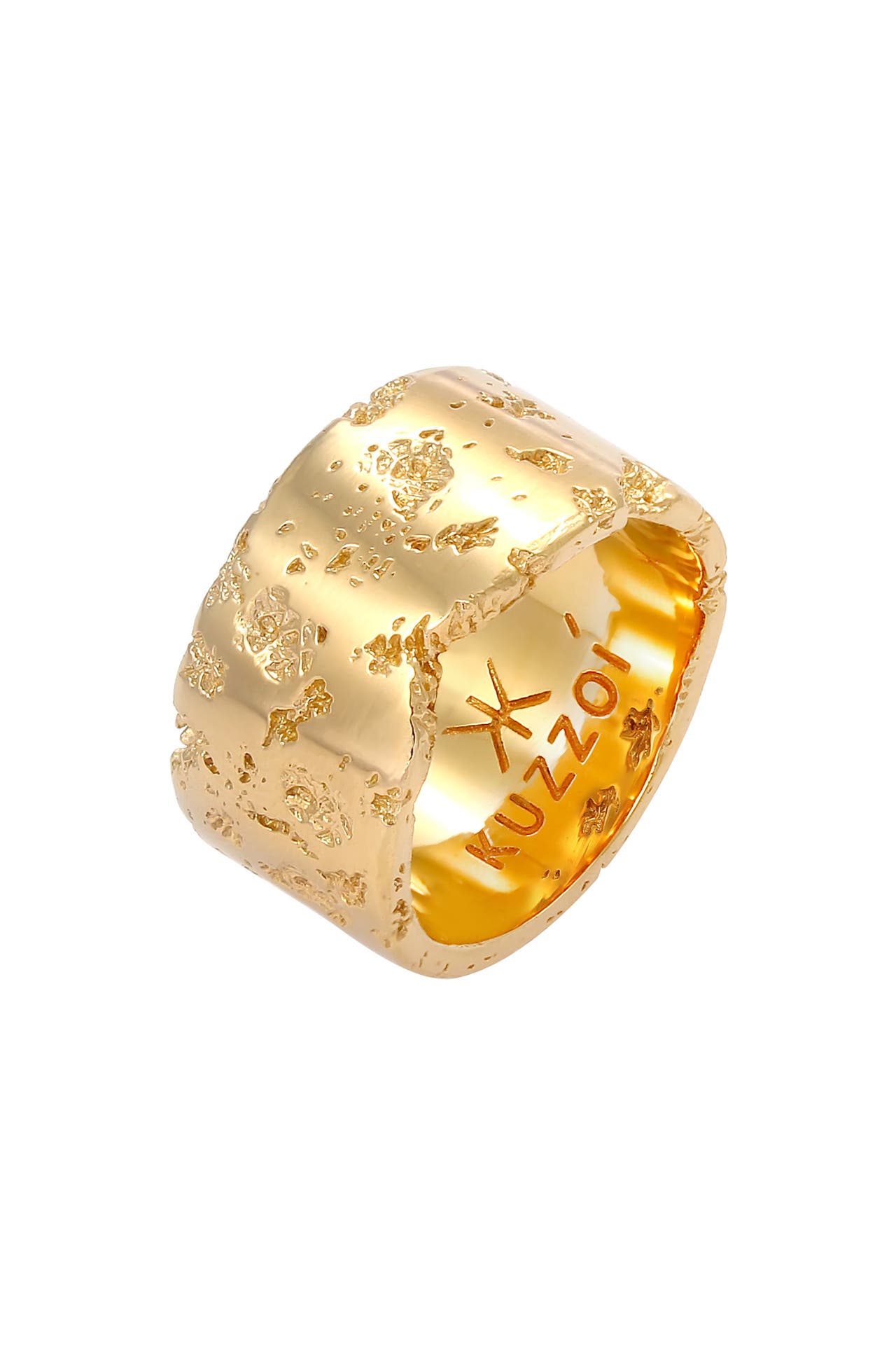 KUZZOI Ring Bandring 925 Silber gold, Bild 1