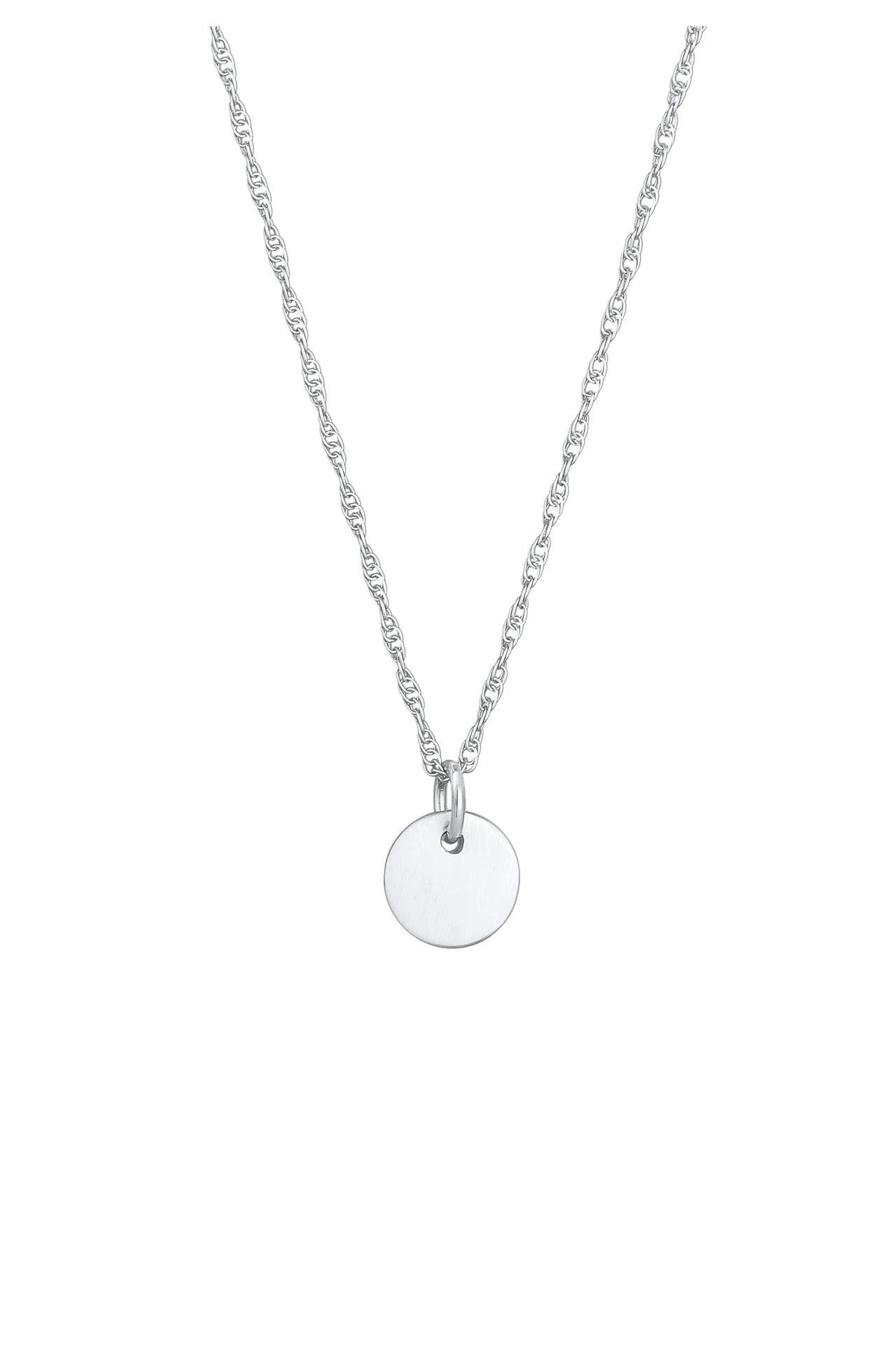ELLI Kette Plättchen Rund Gedrehte Kette 925 Silber Silber, Bild 1
