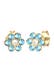 Ohrringe Kinder Blume Synthetische Perle 925 Silber, mit Kristallen von Swarovski®