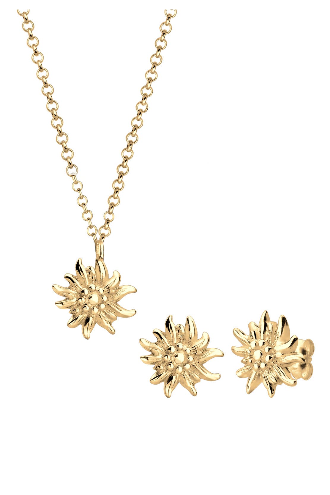 ELLI Schmuckset Edelweiss Tracht 925 Silber Gold, Bild 1