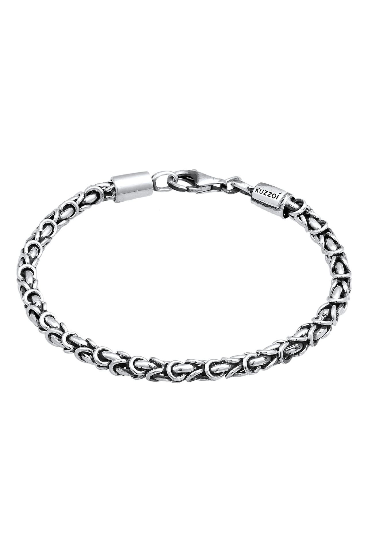 KUZZOI Armband Königskette Basic 925 Silber Grau, Bild 1