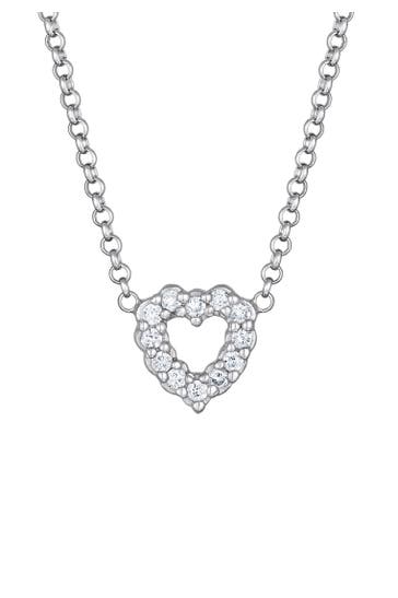 ELLI DIAMONDS Kette Herz Lab Grown Diamanten (0.18 ct) 925 Silber Silber