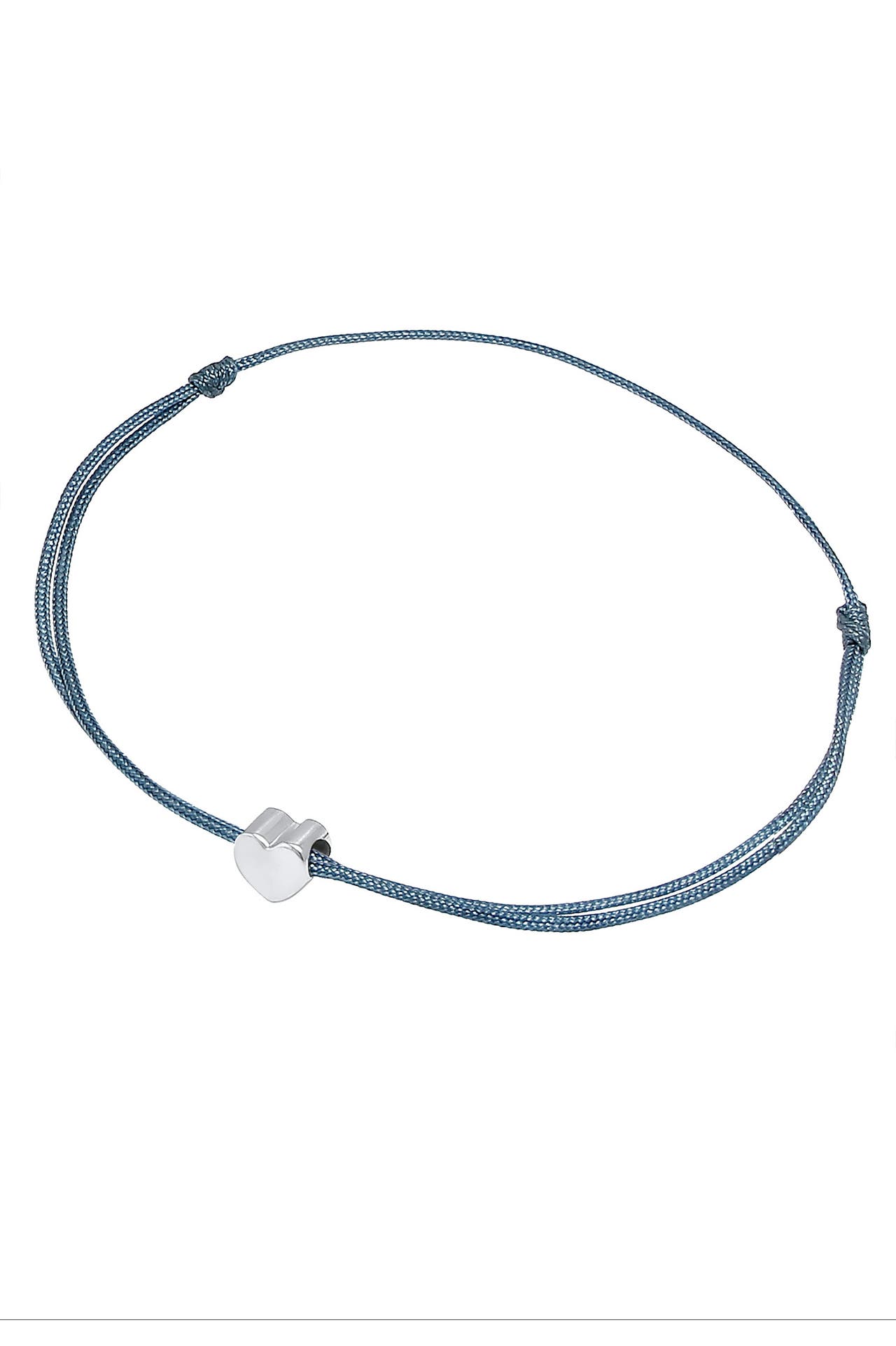 ELLI Armband Herz Liebe Textil Romantik 925 Silber Silber, Bild 1