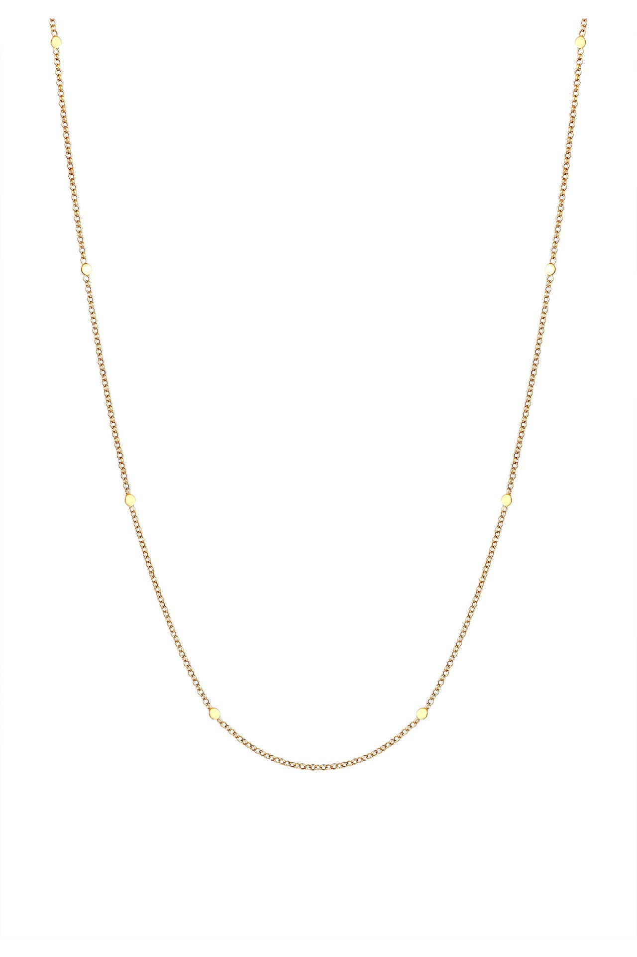 ELLI Kette Basic Erbskette Coin Plättchen 925 Silber Gold, Bild 1