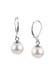 Ohrringe Ohrhänger Muschelkernperle Edel 925 Silber Silber