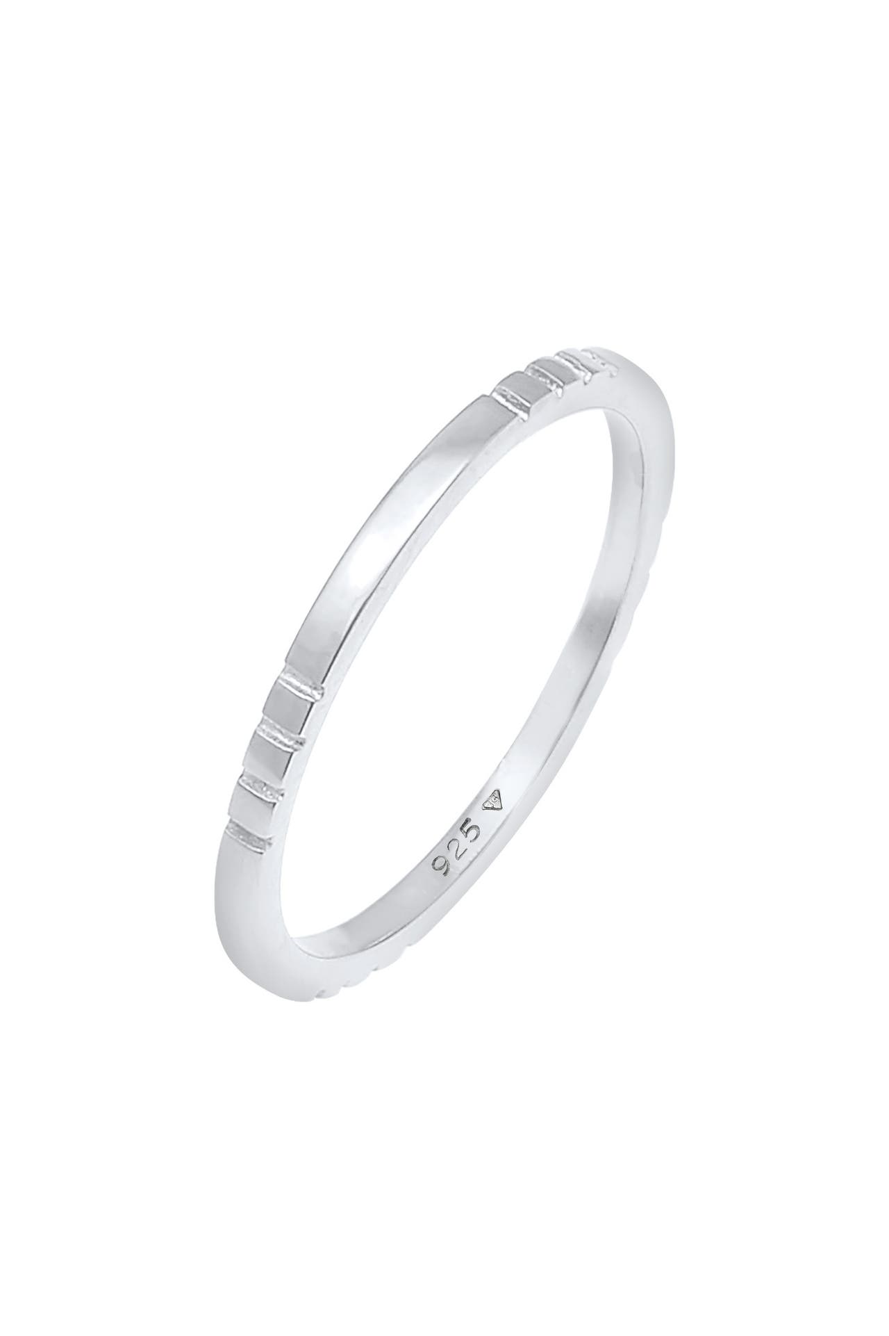 ELLI Ring Stabelring Bandring Schmal Trend 925 Silber Silber, Bild 1
