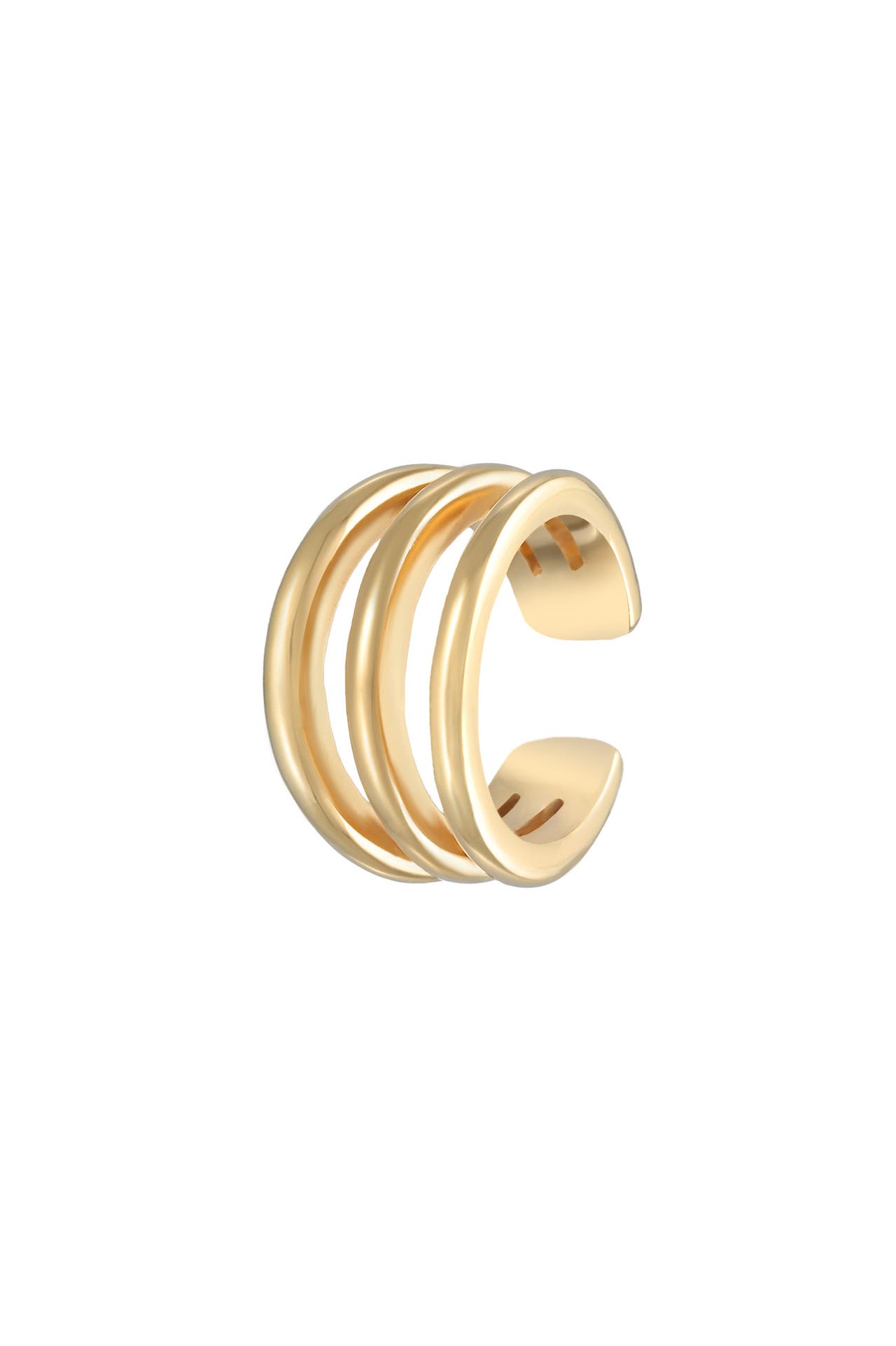 ELLI Ohrringe Earcuff Single Modern Basis 925 Silber Gold, Bild 1