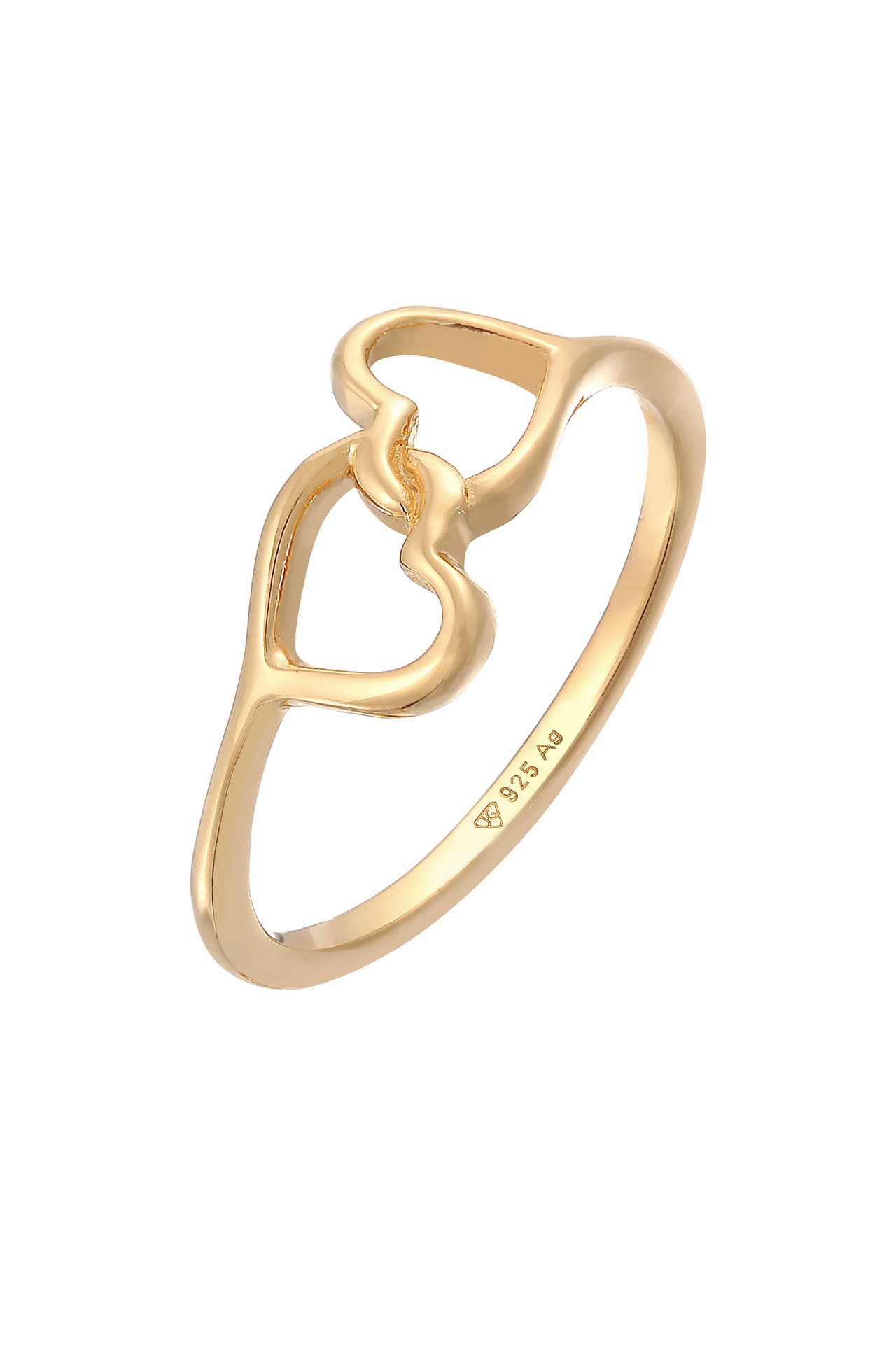 ELLI Ring Herz Symbol Verbunden 925 Silber, Bild 1