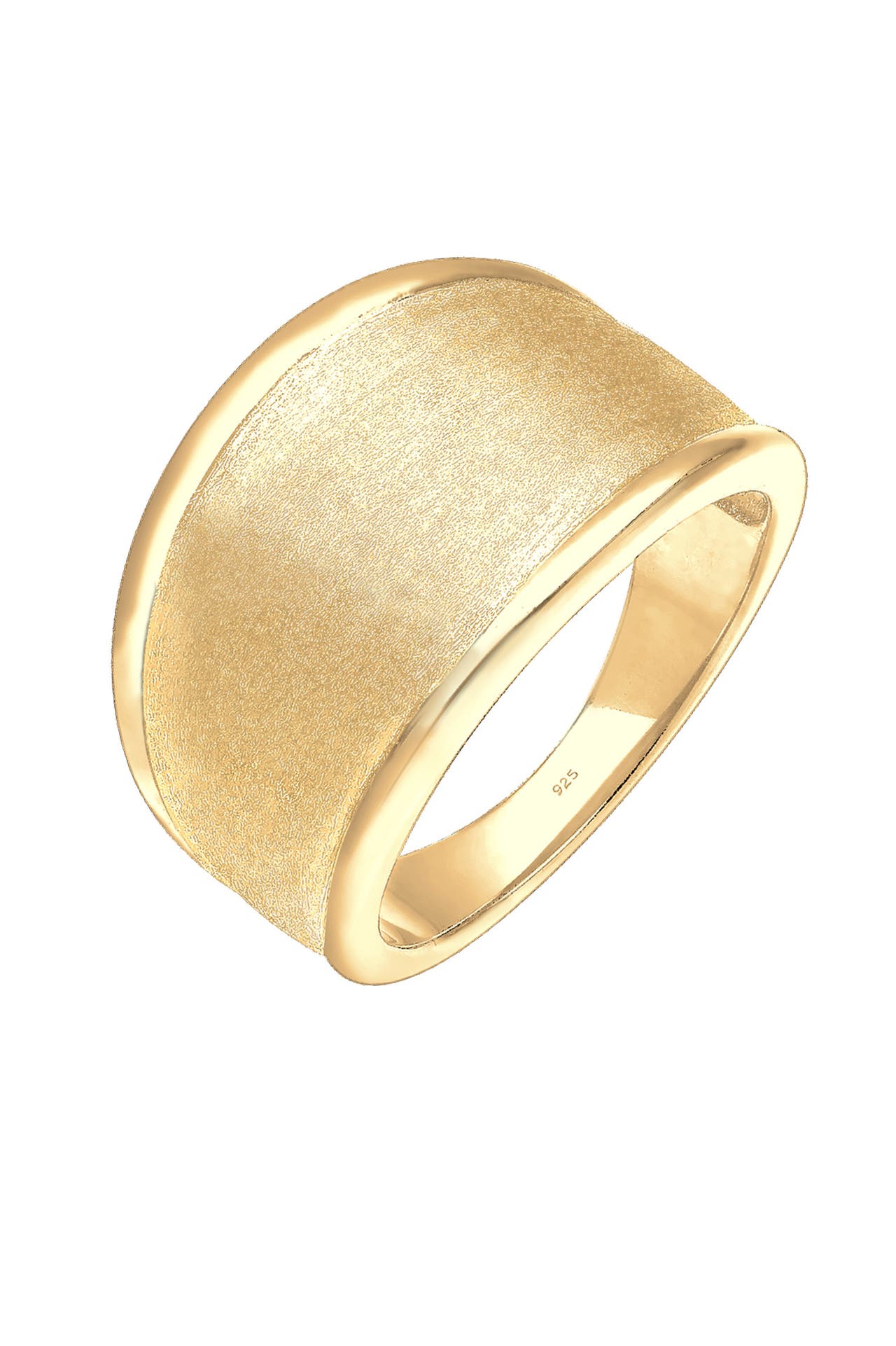 ELLI Ring Basic Matt Trend Silber 925 Sterling Silber Gold, Bild 1