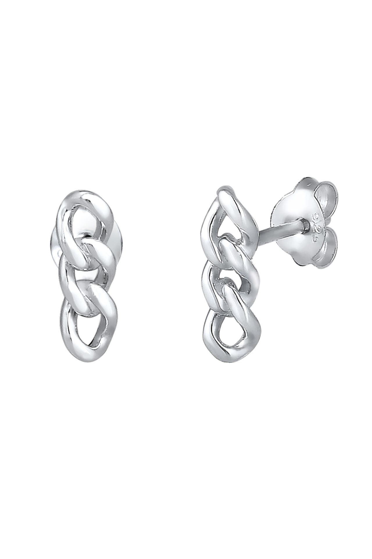 ELLI Ohrringe Hänger Panzerkette Trend Blogger Cool 925 Silber Silber, Bild 1