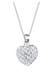 Kette Herz Anhänger 925 Silber, mit Kristallen von Swarovski® Weiß
