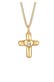 Halskette Kreuz Herz Weiß 925 Silber vergoldet, mit Kristallen von Swarovski®