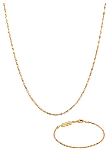 KUZZOI Schmuckset Kette Armband Kordel Basic 925 Silber Gold
