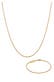 Schmuckset Kette Armband Kordel Basic 925 Silber Gold