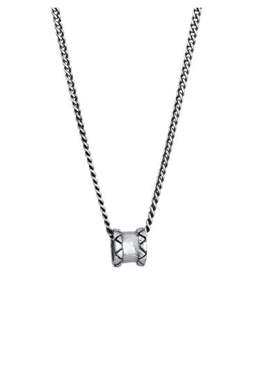 KUZZOI Kette Herren Erbskette Oxidiert Ring Basic 925 Silber Silber