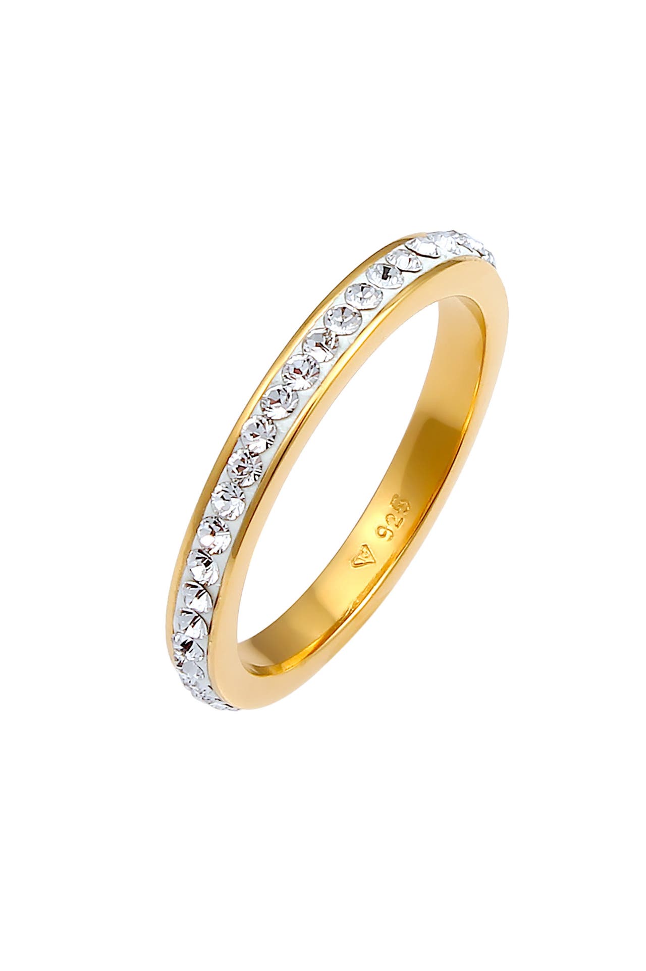 ELLI Ring Bandring Kristall 925 Silber gold, Bild 1