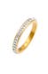 Ring Bandring Kristall 925 Silber gold