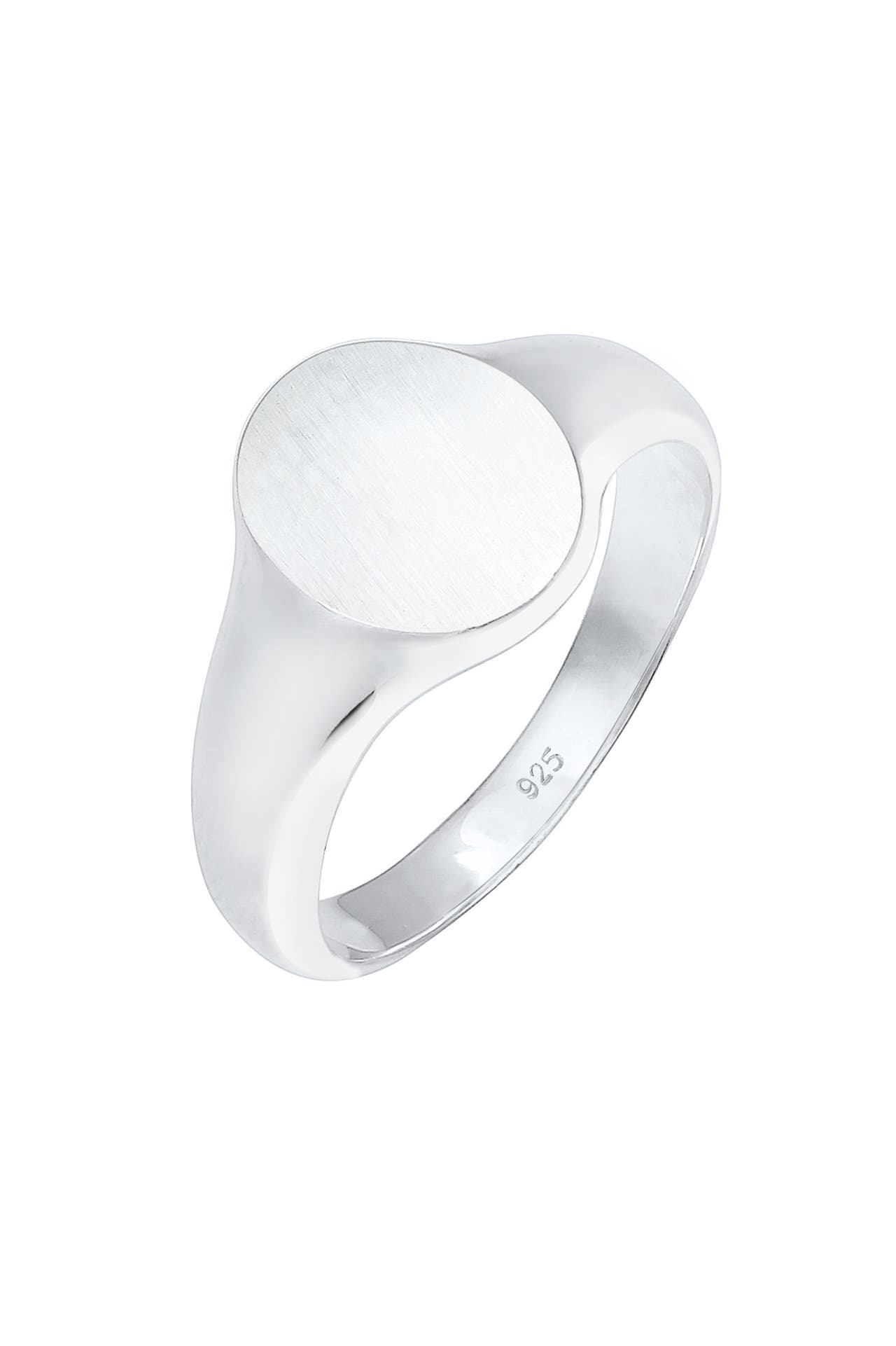 KUZZOI Ring Basic Cool Siegelring Matt 925 Silber, Bild 1