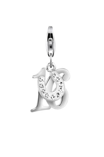 NENALINA Charm 16 Hufeisen Glück 925 Silber, mit Kristallen von Swarovski®