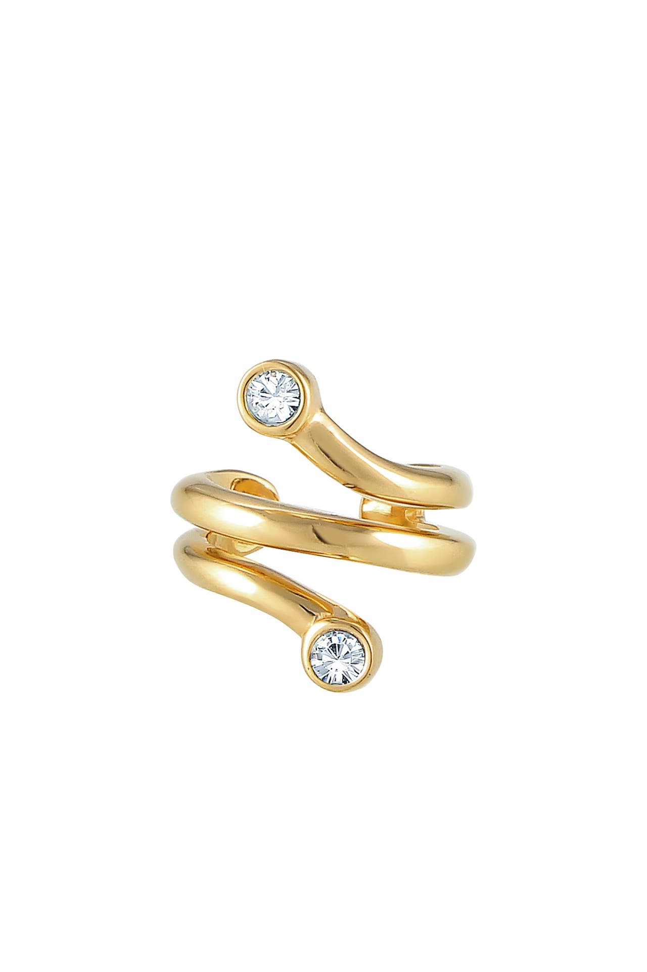 ELLI Ohrringe Earcuff Ohrklemme mit Kristalle von Swarovski®925 Silber Gold, Bild 1