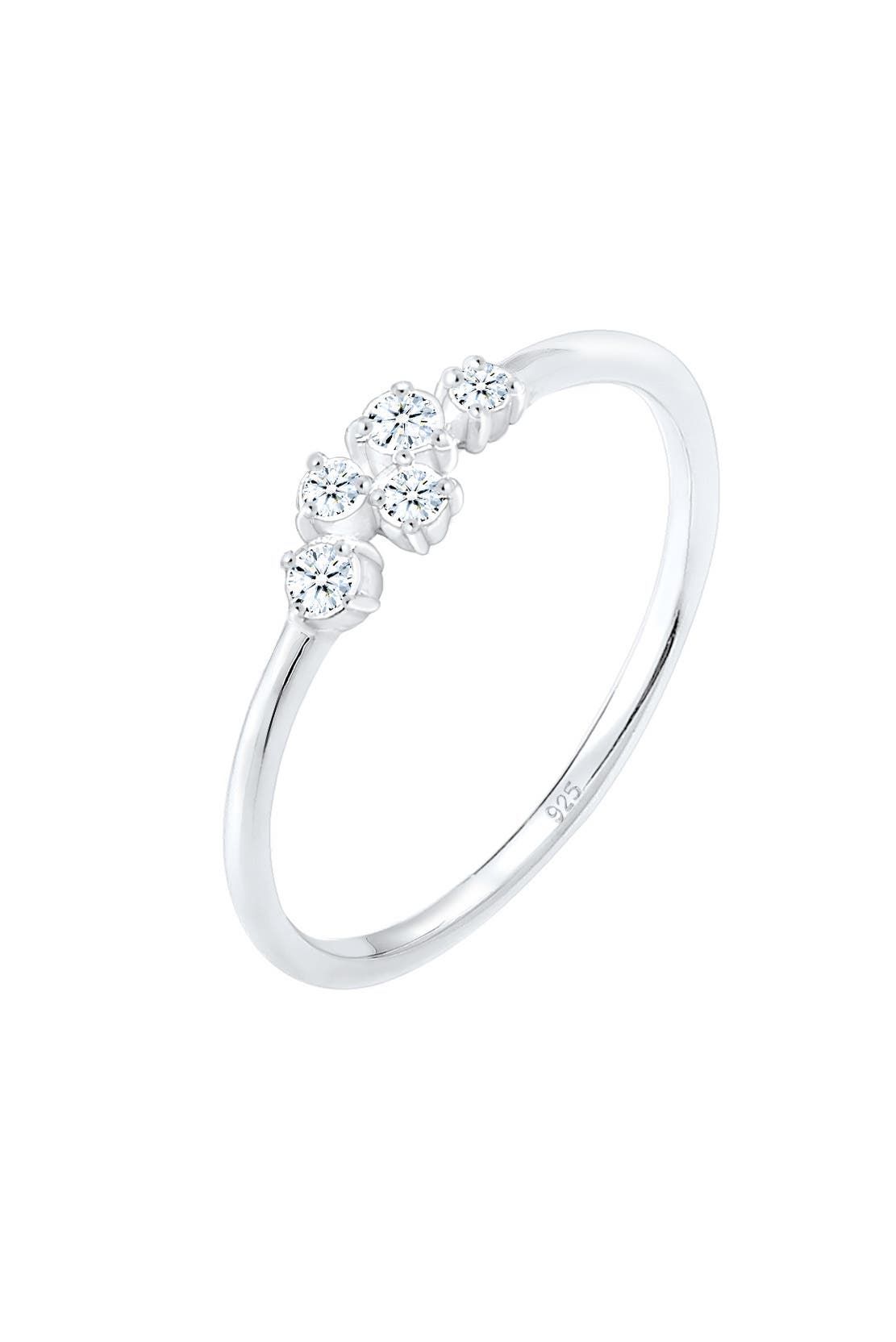 ELLI DIAMONDS Ring Verlobung Diamant (0.105 ct) 925 Sterling Silber Silber, Bild 1