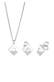 Schmuckset Diamant (0.045 ct) Geo Design 925 Silber Silber