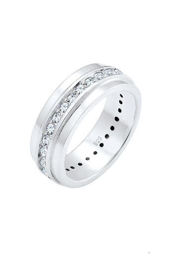 ELLI Ring Bandring Klassik Kristalle 925 Silber Silber