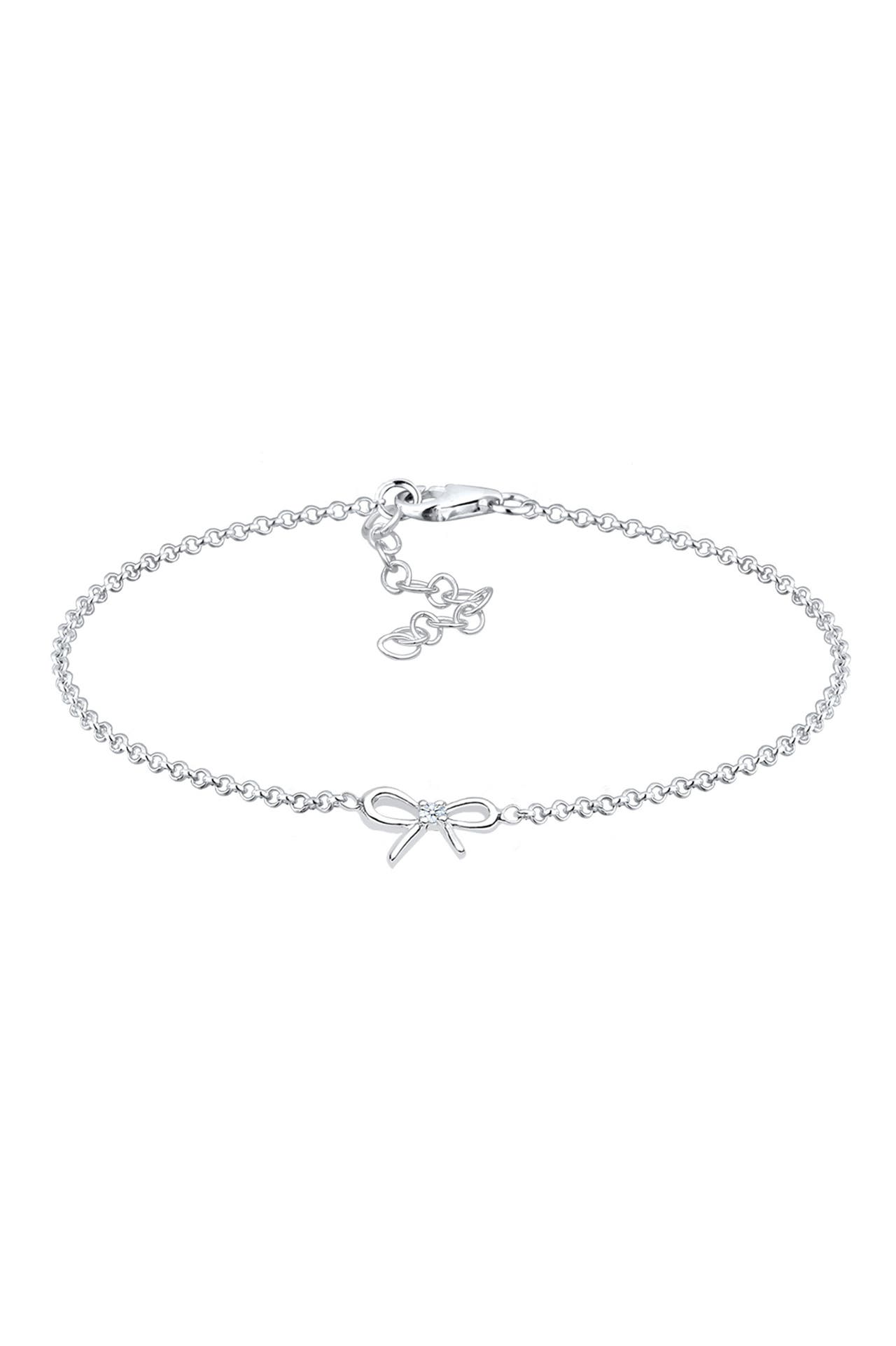 ELLI DIAMONDS Armband Schleife Diamant (0.015 ct) 925 Sterling Silber Silber, Bild 1