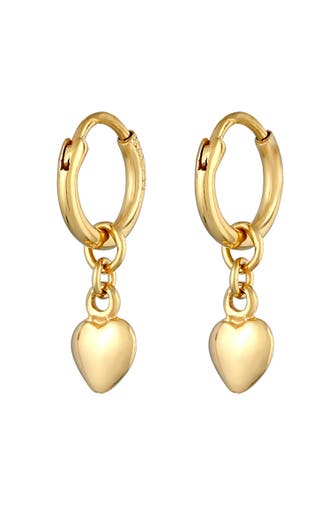 ELLI Ohrringe Creolen Herz Liebe Romantik 925 Silber Gold