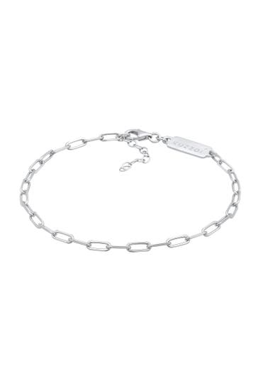 KUZZOI Armband Herren Gliederkette Oval 925 Silber Silber