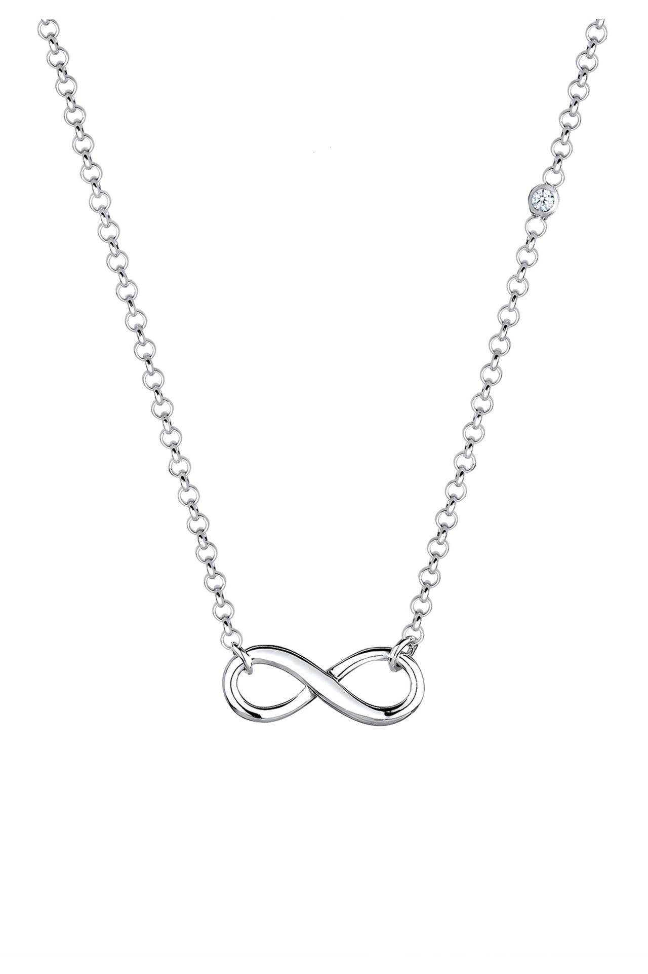 ELLI DIAMONDS Kette Infinity Diamant Brillantschliff (0.015 ct) 925 Sterling Silber Silber, Bild 1