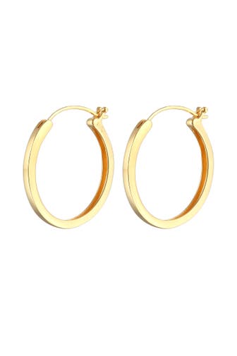 ELLI PREMIUM Ohrringe Creolen Klassisch Rund 585 Gelbgold Gold