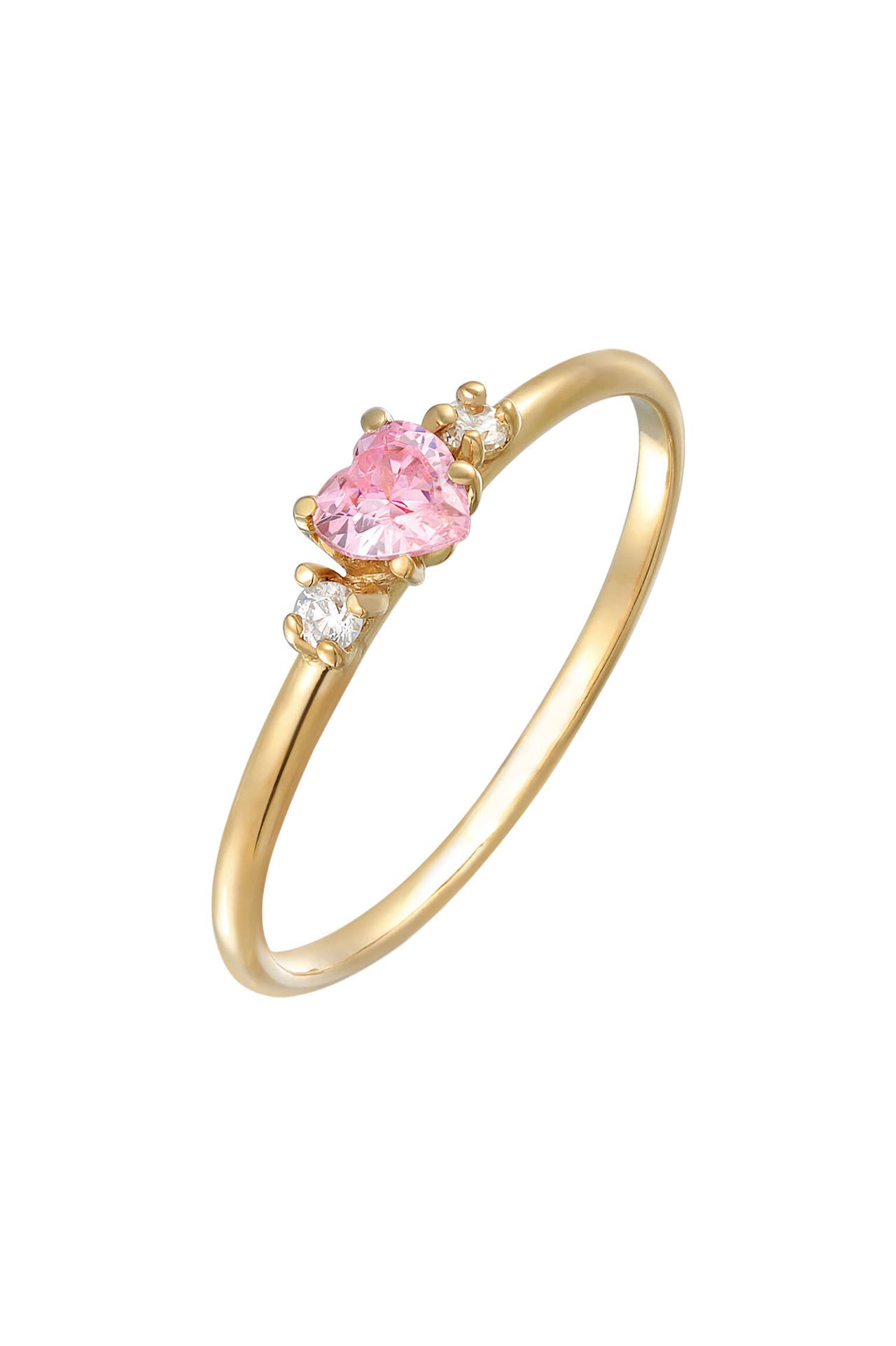 ELLI Ring Herz Zirkonia Liebe Verlobung 925 Silber Pink, Bild 1