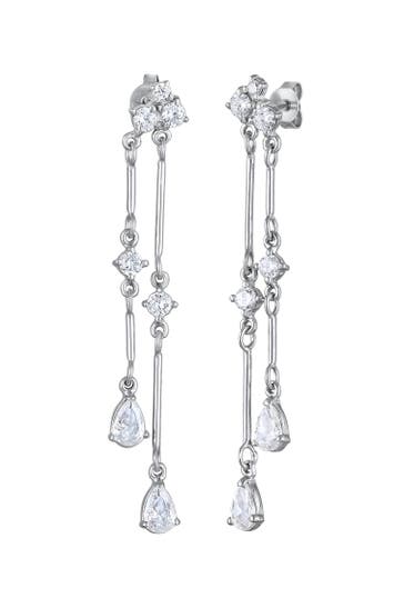 ELLI PREMIUM Ohrringe Tropfen Topas Weiß 925 Sterling Silber Silber