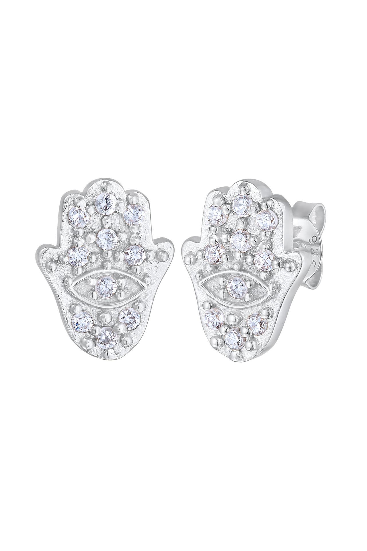 ELLI Ohrringe Hamsa Hand Silber, Bild 1