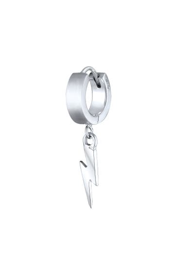 KUZZOI Ohrringe Blitz Single Scharnier Creole 925 Silber
