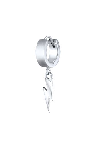 KUZZOI Ohrringe Blitz Single Scharnier Creole 925 Silber