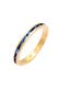 Ring Memoire Rechteck Saphir Blau 925 Silber Gold