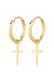 Ohrringe Creolen Kreuz Glaube Religion 375 Gelbgold Gold