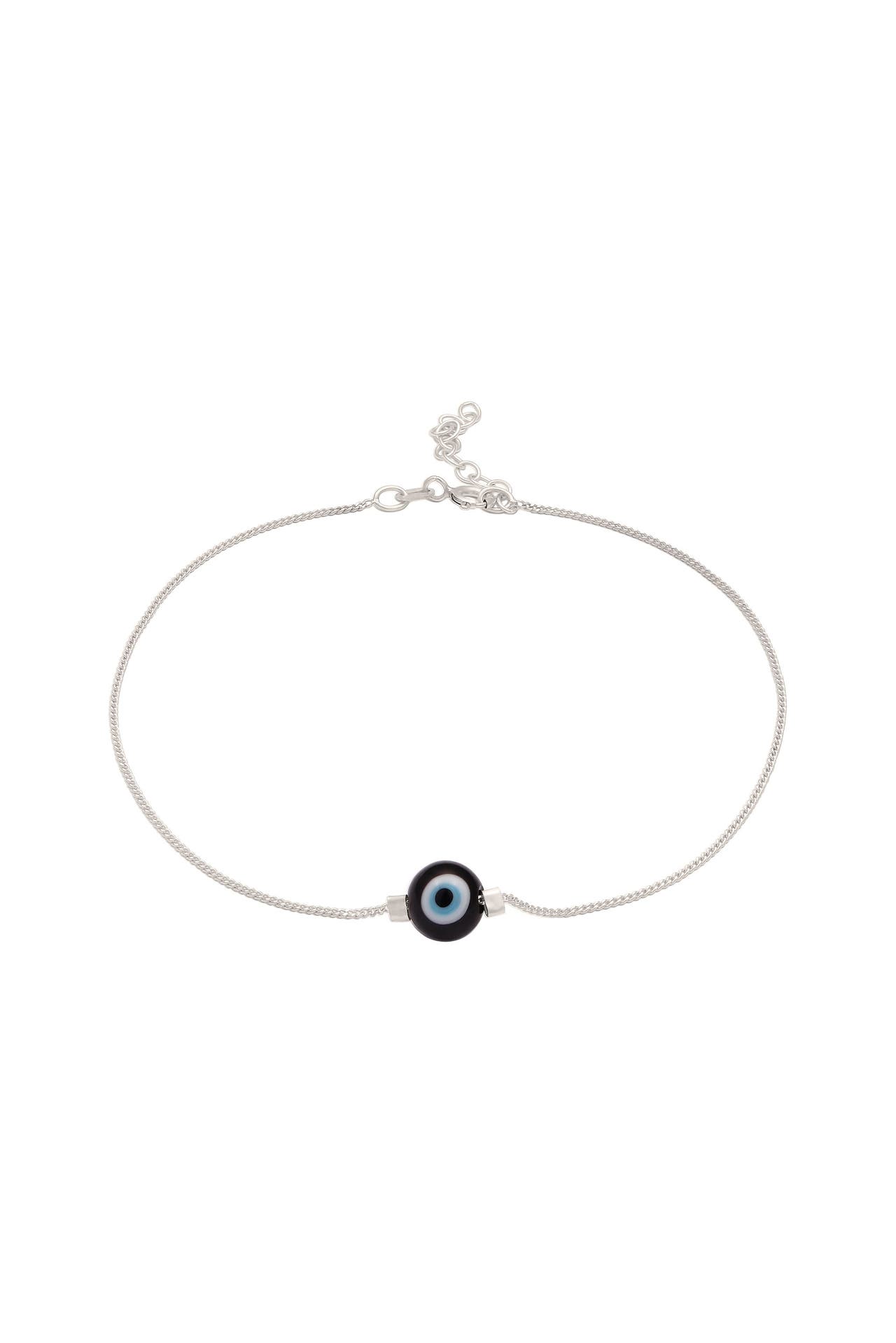 ELLI Fusskettchen Evil Eye Glas Bead 925 Sterling Silber Silber, Bild 1