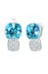Ohrringe Aquamarin Kristalle 925er Silber Hellblau