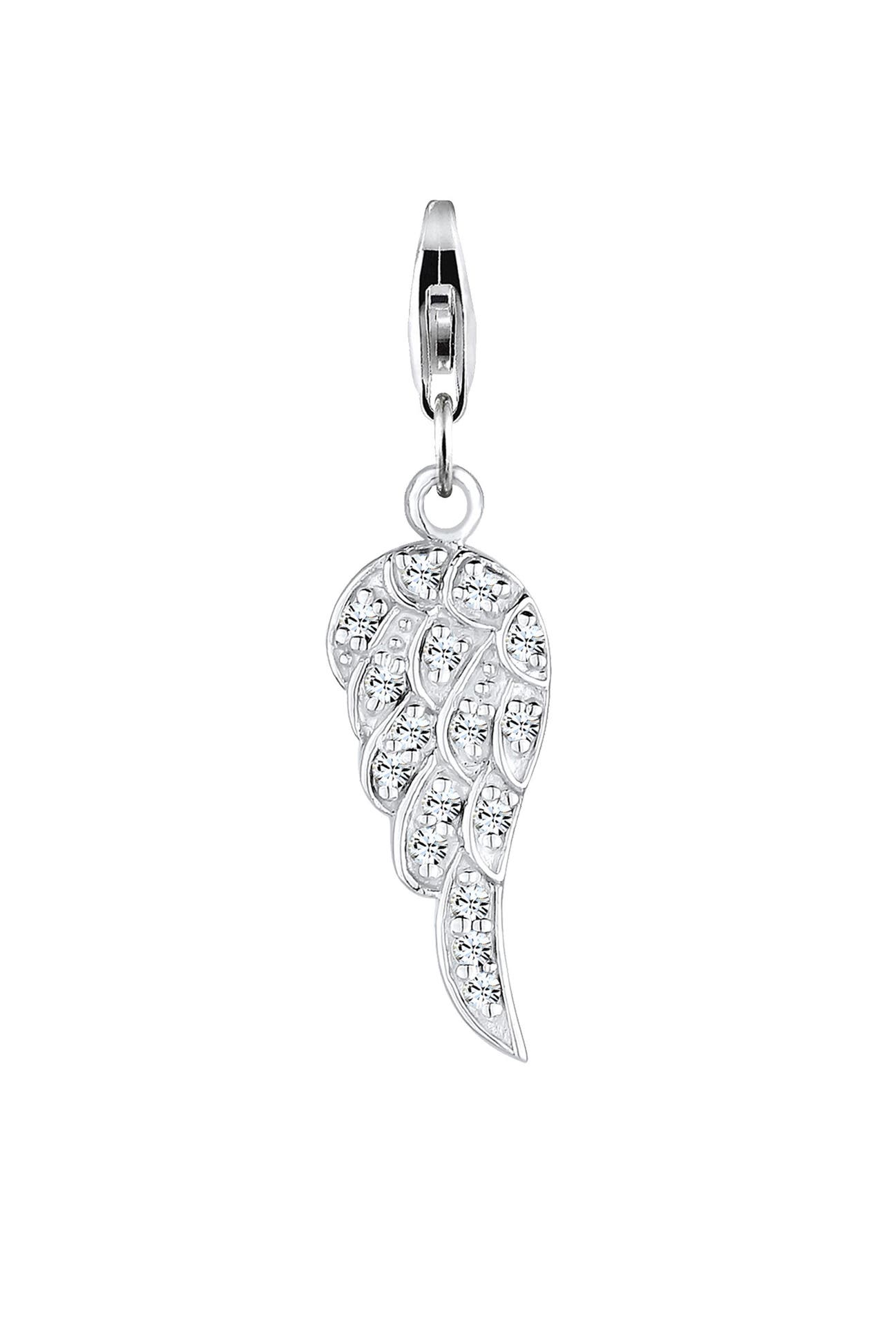 NENALINA Charm Anhänger Flügel 925 Silber, mit Kristallen von Swarovski®, Bild 1