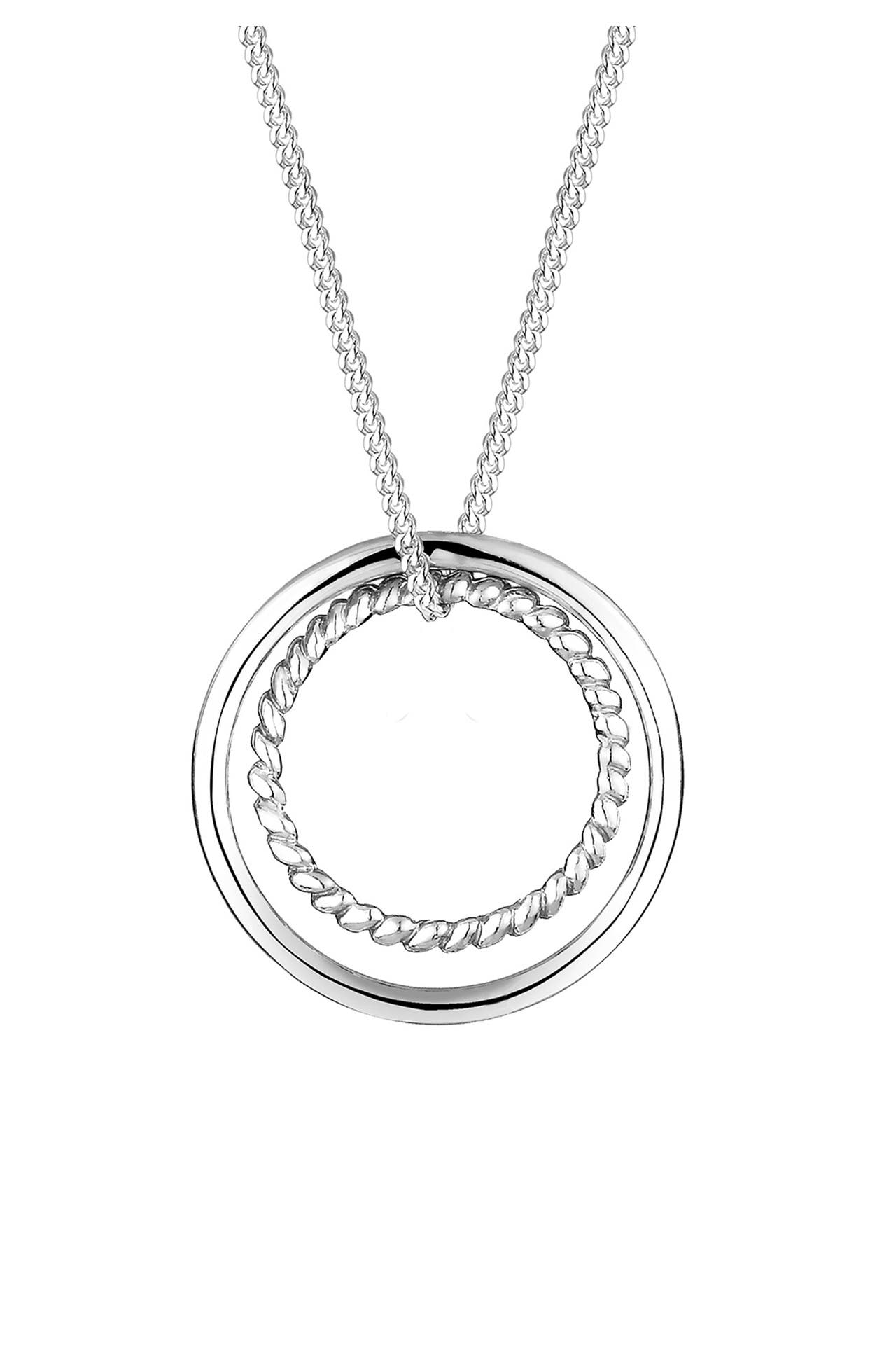 ELLI Kette Kreis 925 Sterling Silber Bicolor Silber, Bild 1